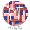 12"x12" Patterned Heat Transfer Vinyl - 4th Of July Flag