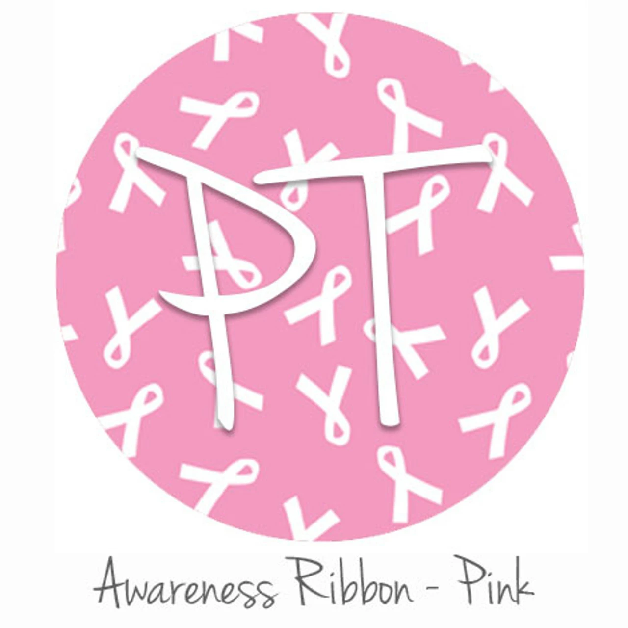 12"x12" Patterned Heat Transfer Vinyl - Awareness Ribbon Pink 3 12"x12" Patterned Heat Transfer Vinyl - Awareness Ribbon Pink