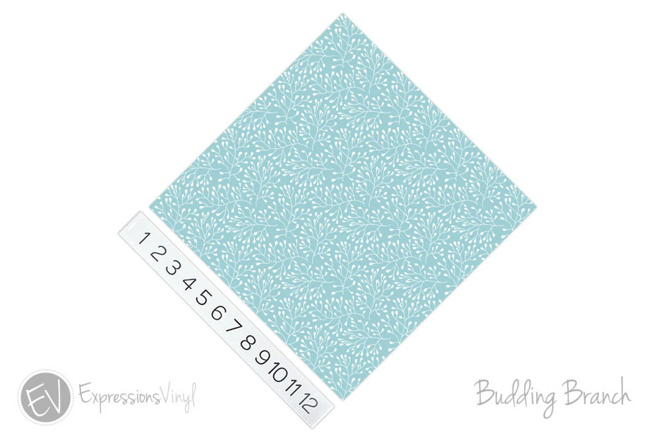 12"x12" Patterned Heat Transfer Vinyl - Budding Branch 4 12"x12" Patterned Heat Transfer Vinyl - Budding Branch - Image 2