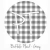 12"x12" Patterned Heat Transfer Vinyl - Buffalo Plaid - Grey