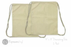 Cotton Drawstring Backpack/Tote (14"x18") - 2 Pack