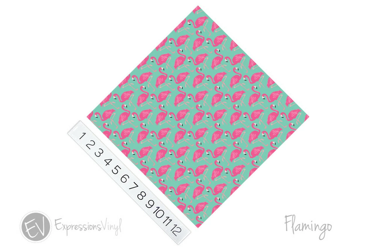 12"x12" Patterned Heat Transfer Vinyl - Flamingo 4 12"x12" Patterned Heat Transfer Vinyl - Flamingo - Image 2