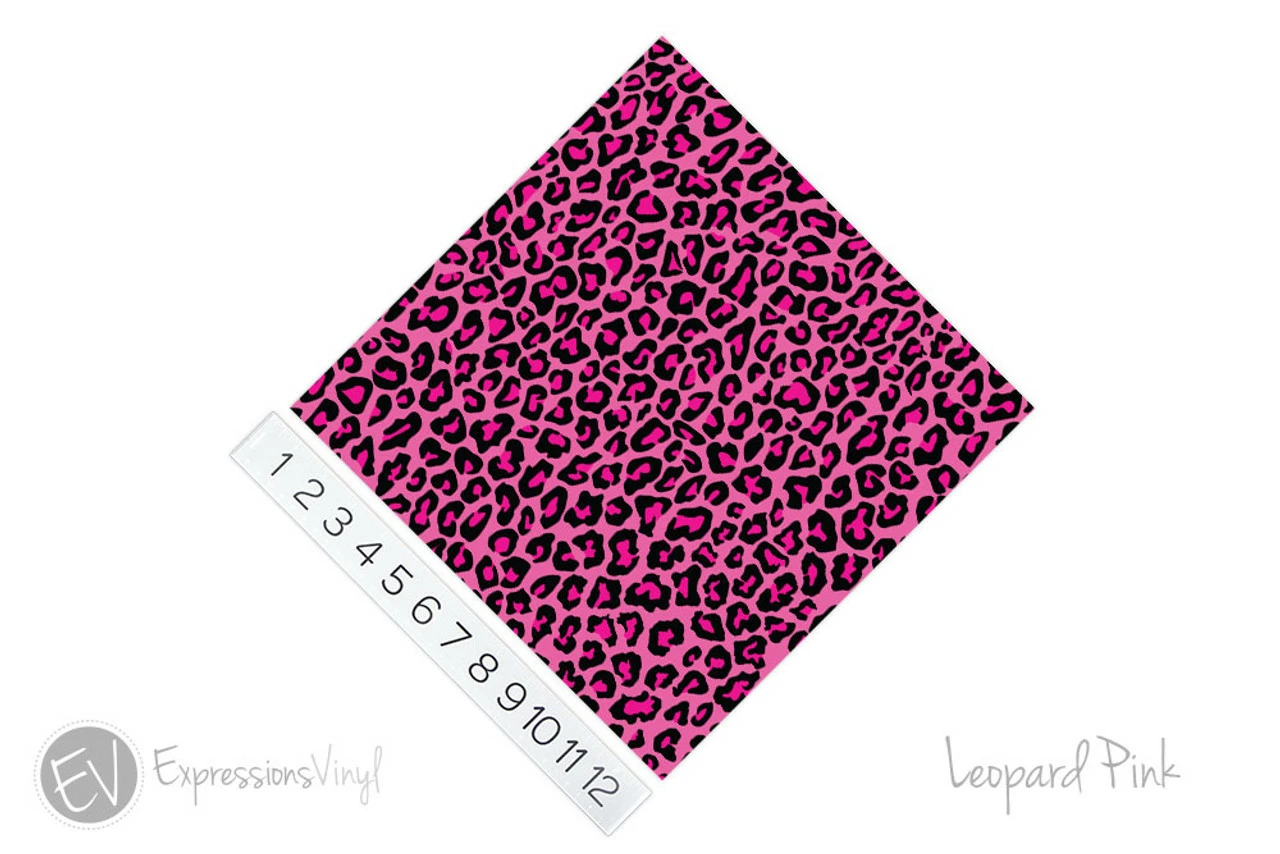 12"x12" Patterned Heat Transfer Vinyl - Leopard Pink 4 12"x12" Patterned Heat Transfer Vinyl - Leopard Pink - Image 2