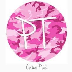 12"x12" Patterned Heat Transfer Vinyl - Camo - Pink