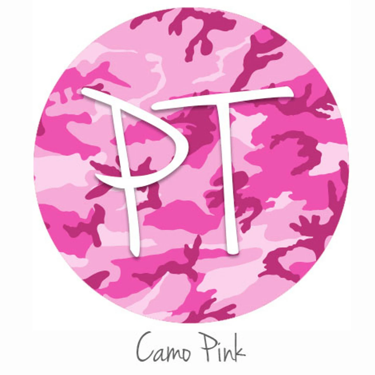 12"x12" Patterned Heat Transfer Vinyl - Camo - Pink 3 12"x12" Patterned Heat Transfer Vinyl - Camo - Pink