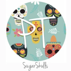 12"x12" Patterned Heat Transfer Vinyl - Sugar Skulls