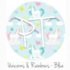 12"x12" Patterned Heat Transfer Vinyl - Unicorns & Rainbows - Blue 2 12"x12" Patterned Heat Transfer Vinyl - Unicorns & Rainbows - Blue -Sewing Supplies Sales 2024 UnicornsAndRainbows Blue 95777.1546882635