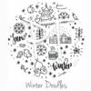 12"x12" Patterned Heat Transfer Vinyl - Winter Doodles -Sewing Supplies Sales 2024 Winter Doodles Swatch 36908.1671042804