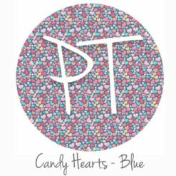 12" X 12" Patterned Heat Transfer - Candy Hearts - Blue