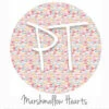 12" X 12" Patterned Heat Transfer - Marshmallow Hearts